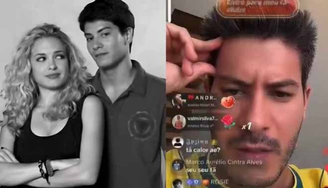 Immagine divisa in due: a sinistra foto in bianco e nero di una donna riccia e di un uomo in polo, a destra screenshot di una diretta con la chat